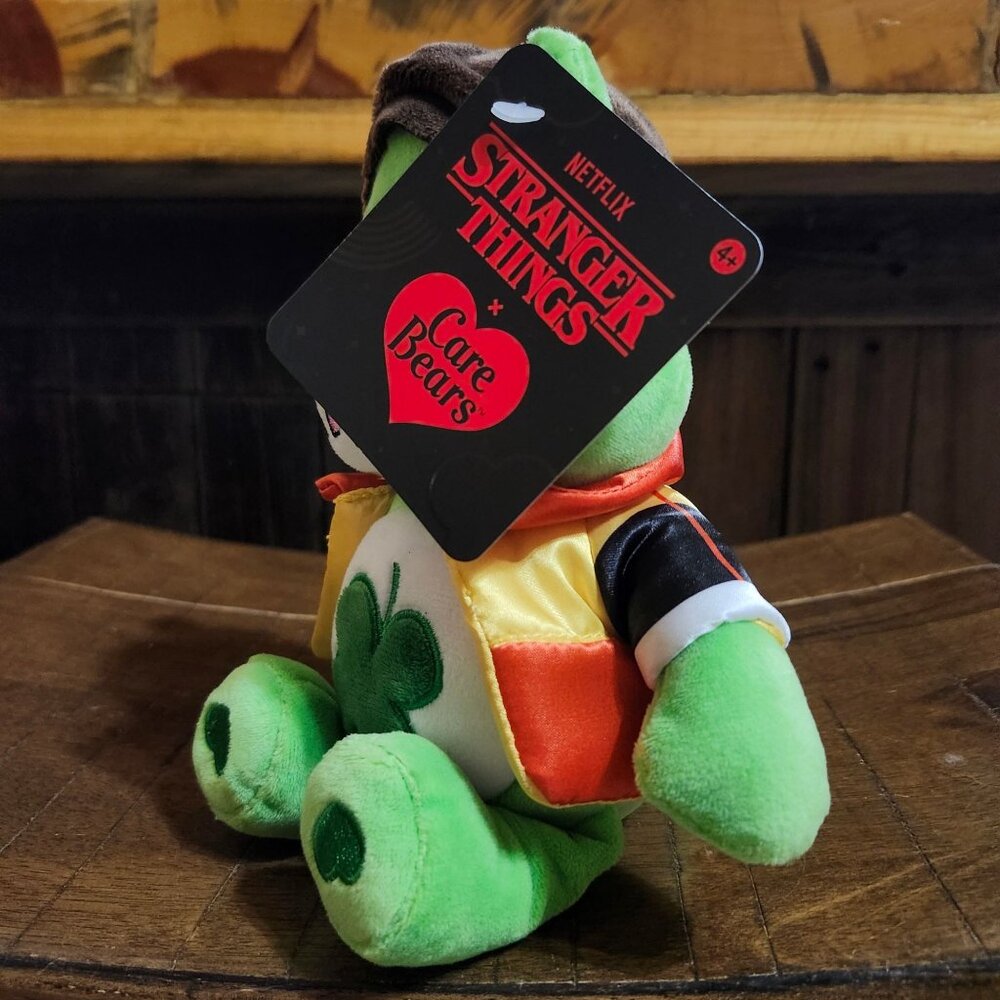 Care Bears × Stranger Things Fun Size Plush 9" Good Luck Bear Will Netflix - Picture 4 of 7